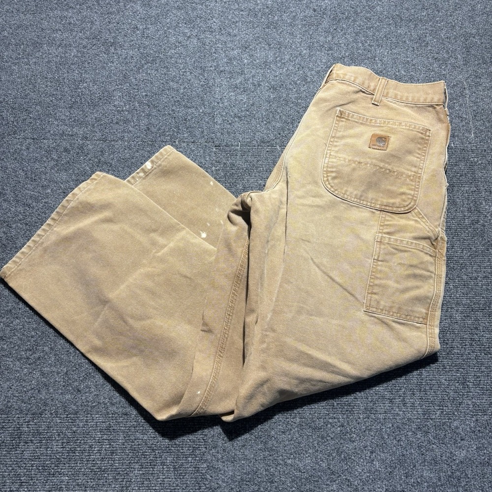 Vintage Carhartt Pants Mens 34x32 Brown B11 BRN Original Dungaree  Distressed